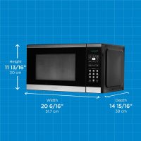 Danby DBMW1126BBS Danby 1.1 Cu. Ft. Countertop Microwave In Black And Stainless Steel - Image 6
