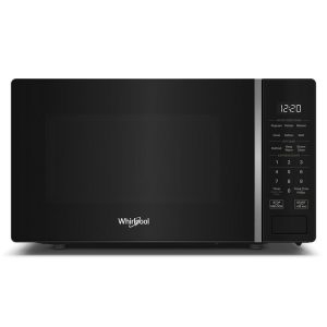 Whirlpool WMCS3018RB 0.7 Cu. Ft. Black Countertop Microwave With Steam Clean - 700 Watt