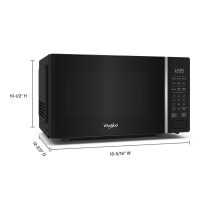 Whirlpool WMCS3018RB 0.7 Cu. Ft. Black Countertop Microwave With Steam Clean - 700 Watt - Image 4