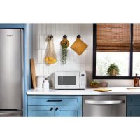Whirlpool WMCS3018RW 0.7 Cu. Ft. White Countertop Microwave With Steam Clean - 700 Watt - Image 2