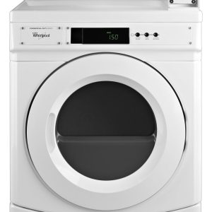Whirlpool CGD9150GW 27" Commercial Gas Front-Load Dryer Featuring Factory-Installed Coin Drop With Coin Box White