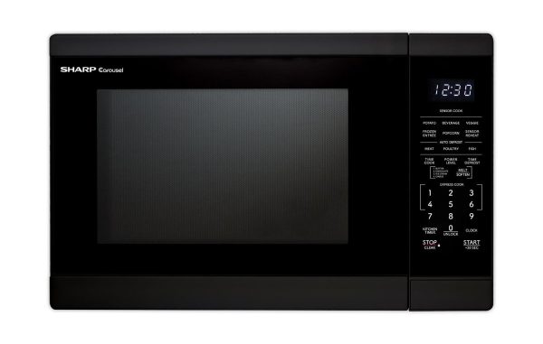 Sharp SMC1461KB Sharp 1.4 Cu. Ft. 1100W Black Countertop Microwave Oven