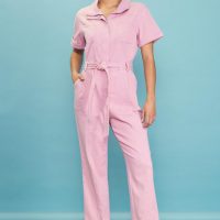 Margot Pink Zip-Up Utility Jumpsuit - Image 2