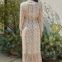 Lovely Plunging Ruffled Maxi Dress - Image 4