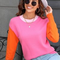 Ceres Crewneck Color Block Knit Sweater - Image 2
