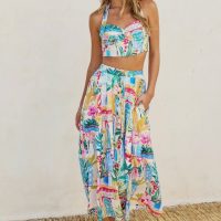 Long Summer Crop Top & Midi Skirt Set - Image 6