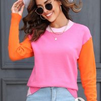 Ceres Crewneck Color Block Knit Sweater - Image 3
