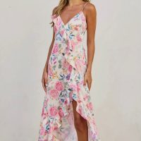 About A Girl Asymmetrical Ruffle
Maxi Dress - Image 3