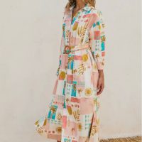 Moroccan Spring Buckled Belt
Shirt Dress - Image 3