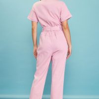Margot Pink Zip-Up Utility Jumpsuit - Image 7