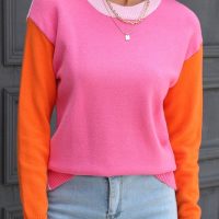 Ceres Crewneck Color Block Knit Sweater - Image 9