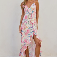 About A Girl Asymmetrical Ruffle
Maxi Dress - Image 8