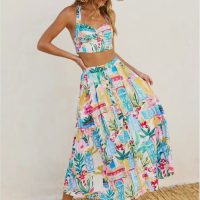Long Summer Crop Top & Midi Skirt Set - Image 2