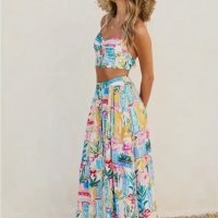 Long Summer Crop Top & Midi Skirt Set - Image 8