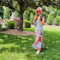 Patchwork Tile Printed Maxi Dress - Image 7