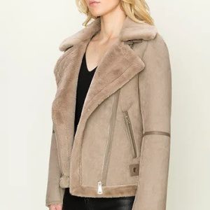 Beck Faux Shearling Moto Jacket
