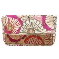 Multi Floral Double Sided Beaded Clutch - Image 2