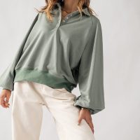 Soft Touch Quarter Snap Pullover Sweatshirt - Image 9