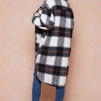 Shani Long Plaid Pattern Shacket Jacket - Image 17