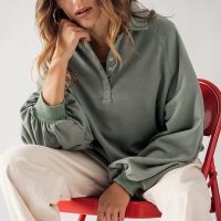 Soft Touch Quarter Snap Pullover Sweatshirt - Image 3