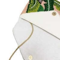 Cheetah Leaf Blush Handmade Beaded Clutch - Image 5
