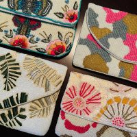 Butterfly & Pink Floral Beaded Clutch - Image 15
