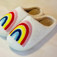 Rainbow Cozy Sherpa Slippers - Image 4