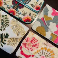 Butterfly & Pink Floral Beaded Clutch - Image 14