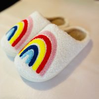 Rainbow Cozy Sherpa Slippers - Image 5